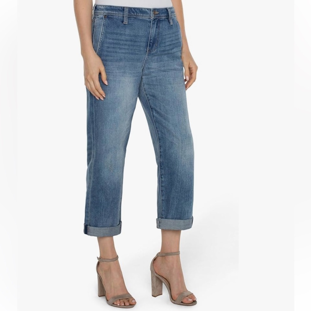 NWT Liverpool Los Angeles Women's Norma Jean Mid-Rise Relaxed Roller - Picture 4 of 15